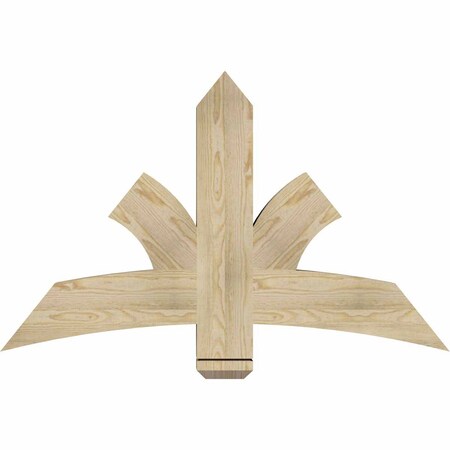 Ekena Millwork Davenport Rough Sawn Timber Gable Bracket, Douglas Fir, 48"W x 30"H x 4"D x 6"F, 15/12 Pitch GBW048X30X0406DAV00RDF